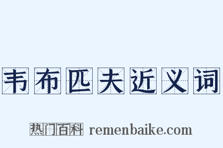 韦布匹夫近义词是什么意思的图片
